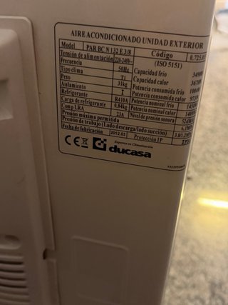 Aire Acondicionado Ducasa PAR BCN 132 E