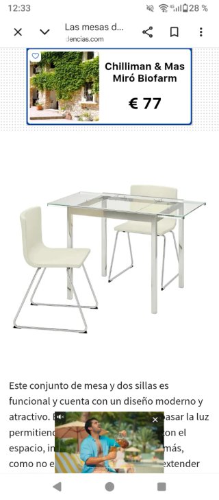 Mesa IKEA GLIVARP cristal ***Leer descripción***