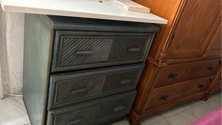 Cajonera de madera azul