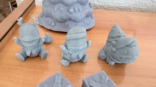 Set Figuras Pokémon Navidad 3D Sin Pintar