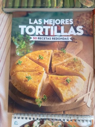 Lote 9 libros cocina: Vegetariana, menús, tortilla