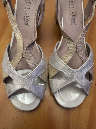 Sandalias Pikolinos Talla 40 Oro/Plata