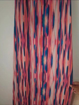 Vestido largo estampado multicolor