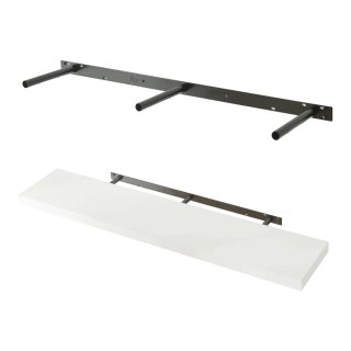Estantería flotante blanca.