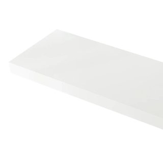Estantería flotante blanca.