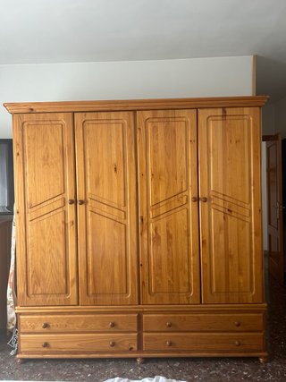 Armario 4 puertas madera provenzal