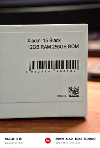 Xiaomi 15 Negro 12GB+256GB