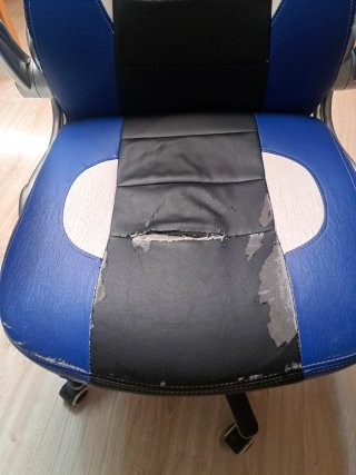 Silla gaming/estudio azul y negra