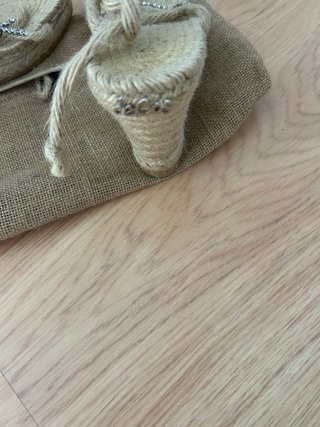 Alpargatas Deco's Beige/Plata Talla 40