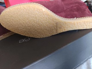 Zapatos Leygus ante cuña burdeos
