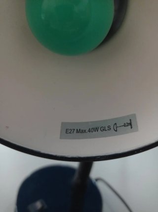 Lámpara flexo vintage negra y verde