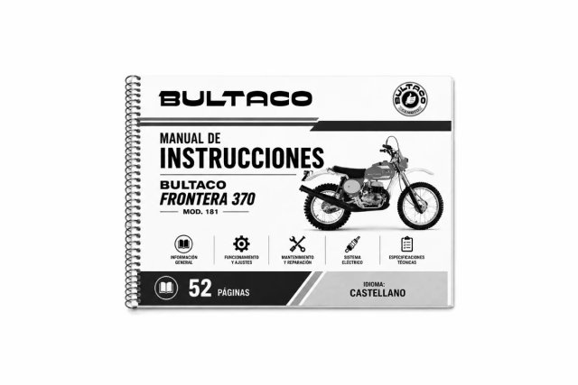 Manual de Instrucciones Bultaco Frontera 370