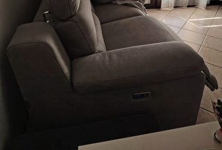 Divano 2 posti relax elettrici grigio