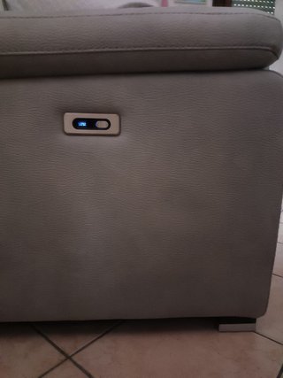 Divano 2 posti relax elettrici grigio
