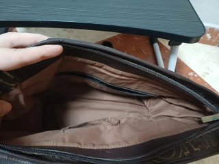 Bolso OH Piel y Ante Marrón y Dorado