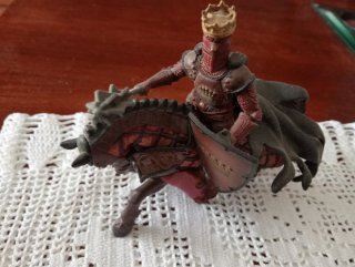 3 Figuras Caballeros Medievales a Caballo