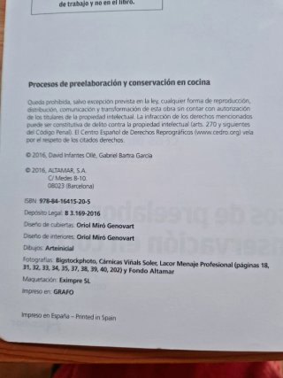 Procesos de preelaboración y conservación
