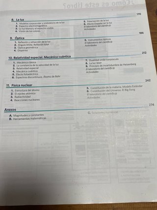 FB Física, Bachillerato