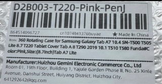 Funda giratoria Samsung T220 rosa