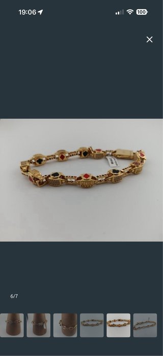 Elegante pulsera con motivos de poker. - Diseño co