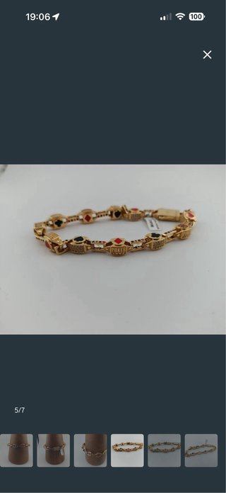 Elegante pulsera con motivos de poker. - Diseño co