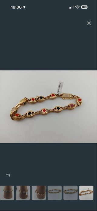 Elegante pulsera con motivos de poker. - Diseño co