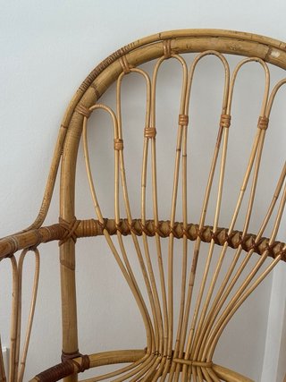 Silla de mimbre estilo ratán