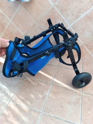 Silla de ruedas para perros y gatos (azul)