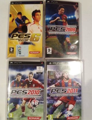 Pack 4 Juegos PSP: PES 6, 2009, 2010, 2011