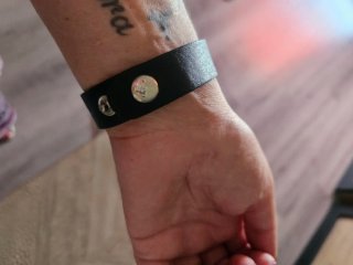 Pulsera Tous Oso Plata y Piel Negra