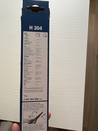 Escobilla Limpiaparabrisas Bosch H304 Trasera