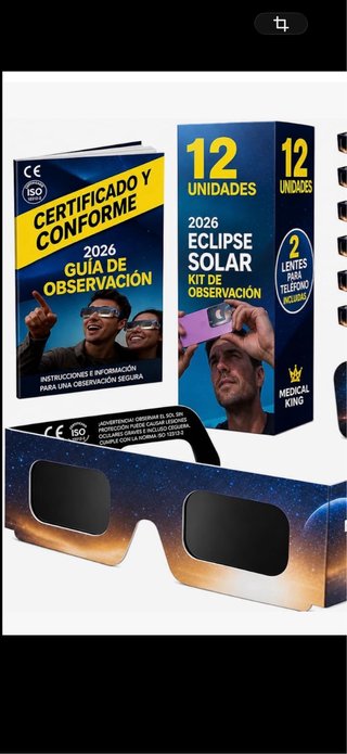 Gafas Eclipse Solar 2026 Kit Observación