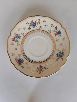 Juego de café porcelana floral Limoges año 1950