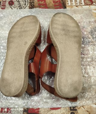Sandalias Eva Frutos Piel Marrones