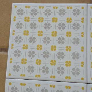 4 Azulejos Vintage Amarillo Sin Uso