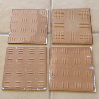 4 Azulejos Vintage Amarillo Sin Uso