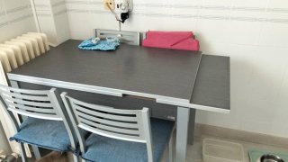 Mesa extensible cocina con 4 sillas