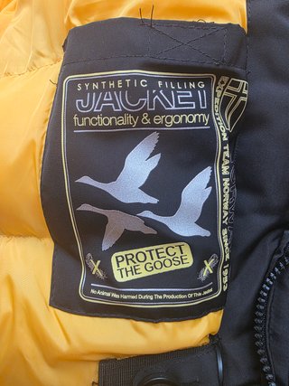 Parka Geographical Norway Negra y Amarilla