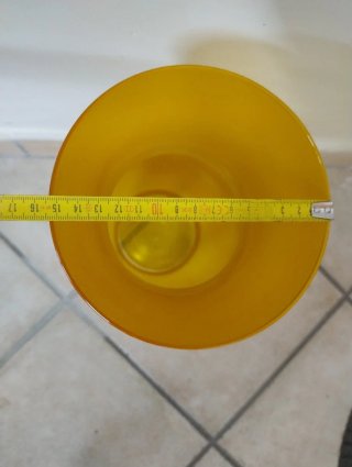 Vaso vetro satinato giallo ambra 38cm