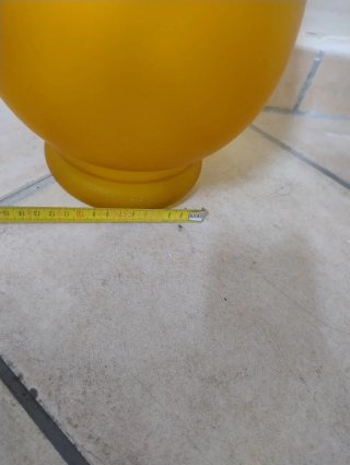 Vaso vetro satinato giallo ambra 38cm
