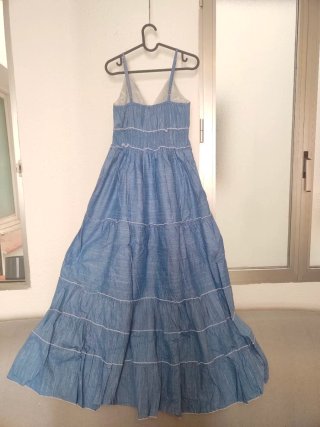 Vestido Largo Boho Mezclilla