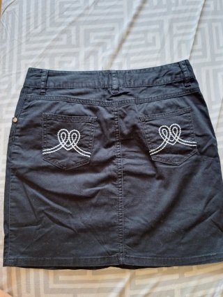Minigonna in jeans nero Love Moschino