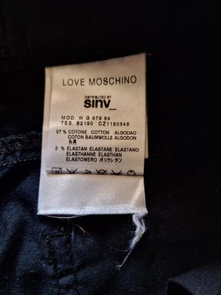 Minigonna in jeans nero Love Moschino