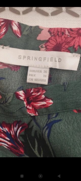 Falda Springfield floral verde T.36