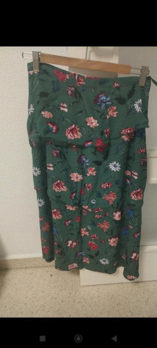 Falda Springfield floral verde T.36