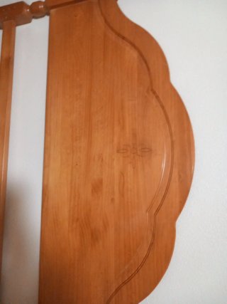 Mesita de noche de madera y cabezal!