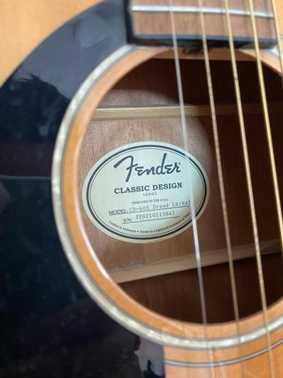 Guitarra Acústica Fender CD-60S Zurdos
