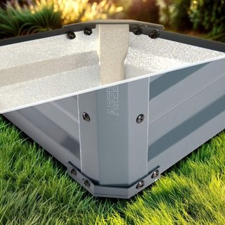 Arebos Cama elevada de Metal 180x90x59 cm Jardinera elevada
