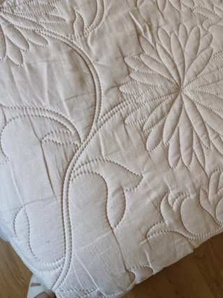 Funda de cama beige  manta  150 tramas colcha