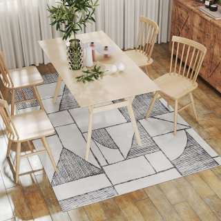 Tappeto Moderno Antiscivolo Geometrico Multicolore